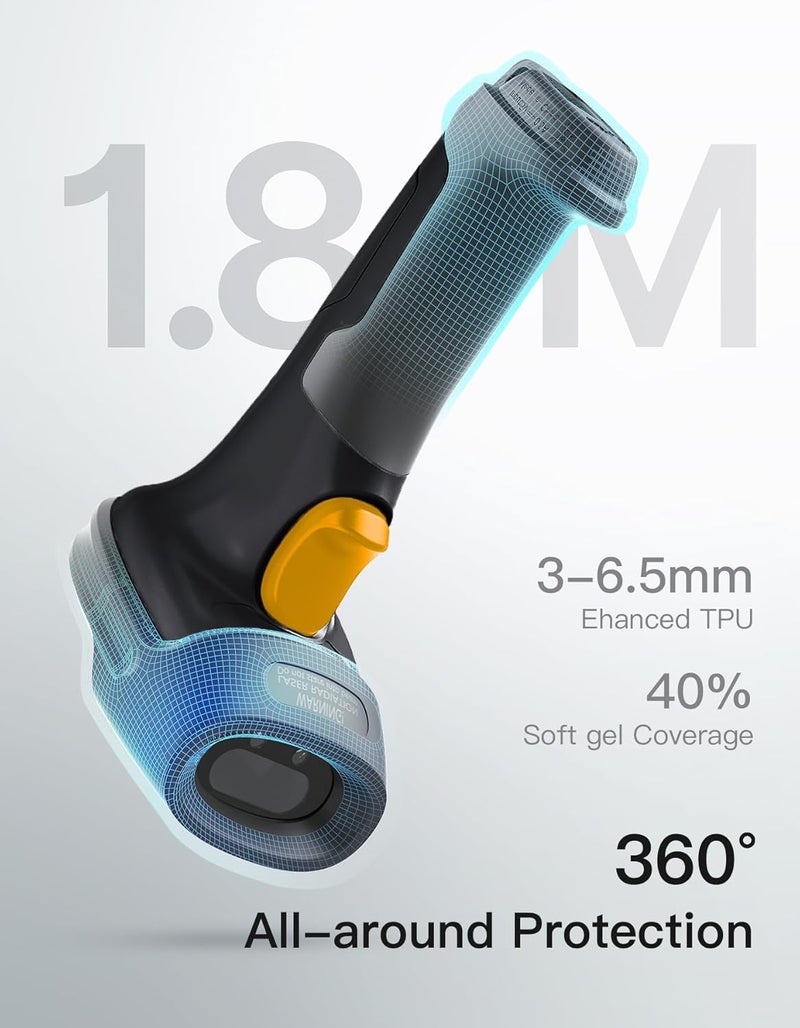 Inateck 2D Barcode Scanner, Wireless Bluetooth QR Code Scanner with AI APP & SDK, 180-Day Battery Life, Fast & Accurate Scanning, Compatible with iOS/Android/Windows - Image 5